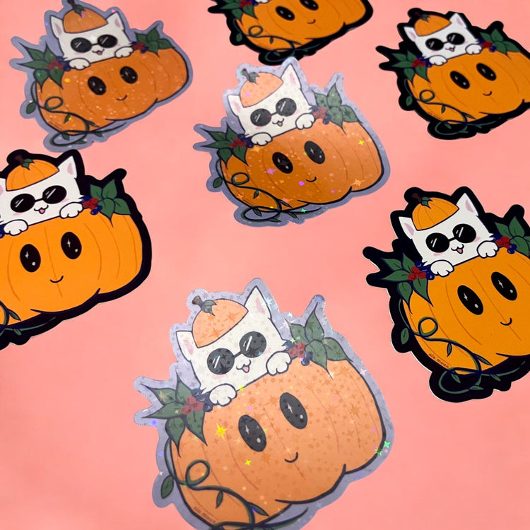 Catoru Pumpkin Spooky Buddy Vinyl Sticker