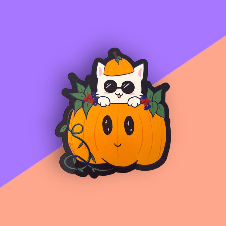 Catoru Pumpkin Spooky Buddy Vinyl Sticker