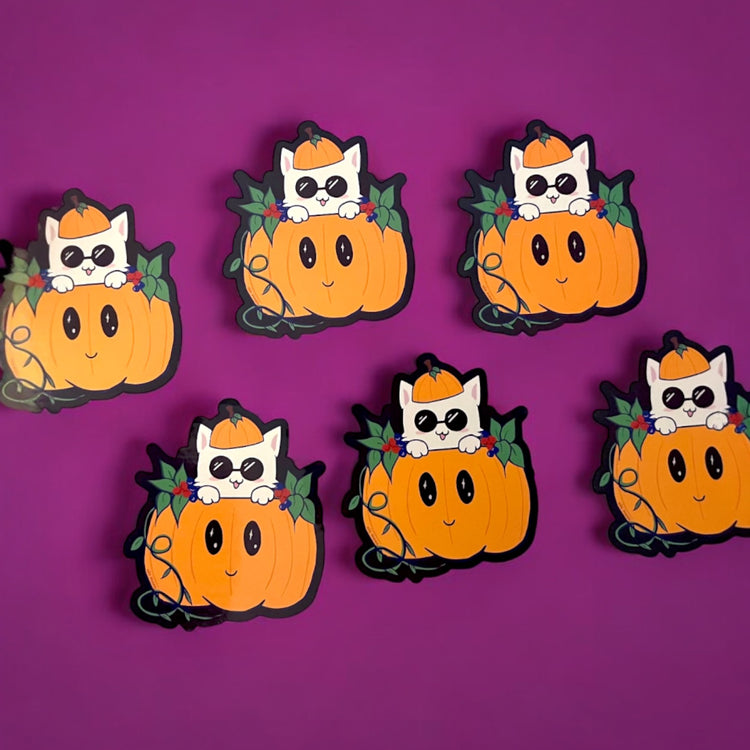Catoru Pumpkin Spooky Buddy Vinyl Sticker