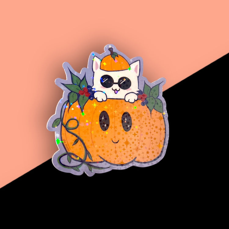 Catoru Pumpkin Spooky Buddy Vinyl Sticker